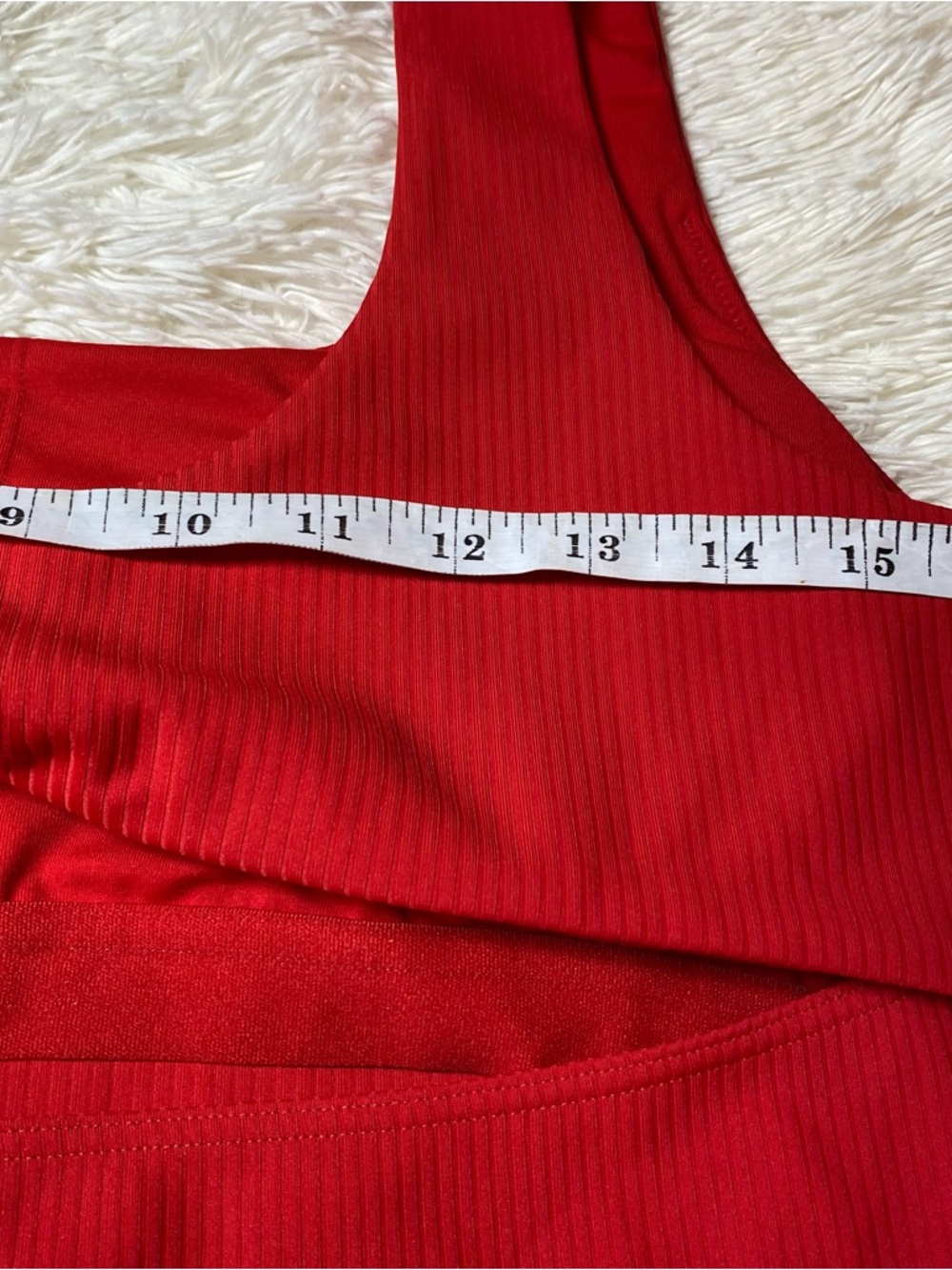 Fabletics Oasis Rib Twist Built-In Bra Tank Size Large - Picture 6 of 7